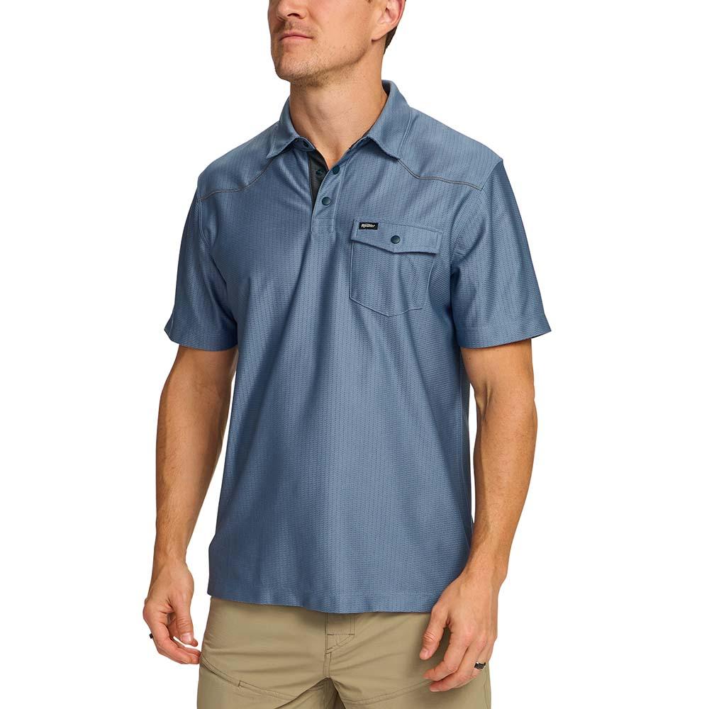 Howler Brothers Ranchero Tech Polo Shirt Men's in Mirage Blue